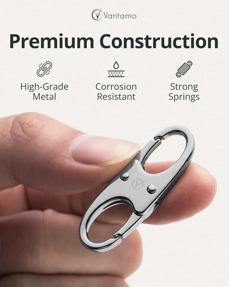 Vantamo Premium 4 Zipper Clips Anti Theft for Backpack, Luggage & Purse, Pull Replacement Zipper Locks, Purse Clip for Travel - Image 4